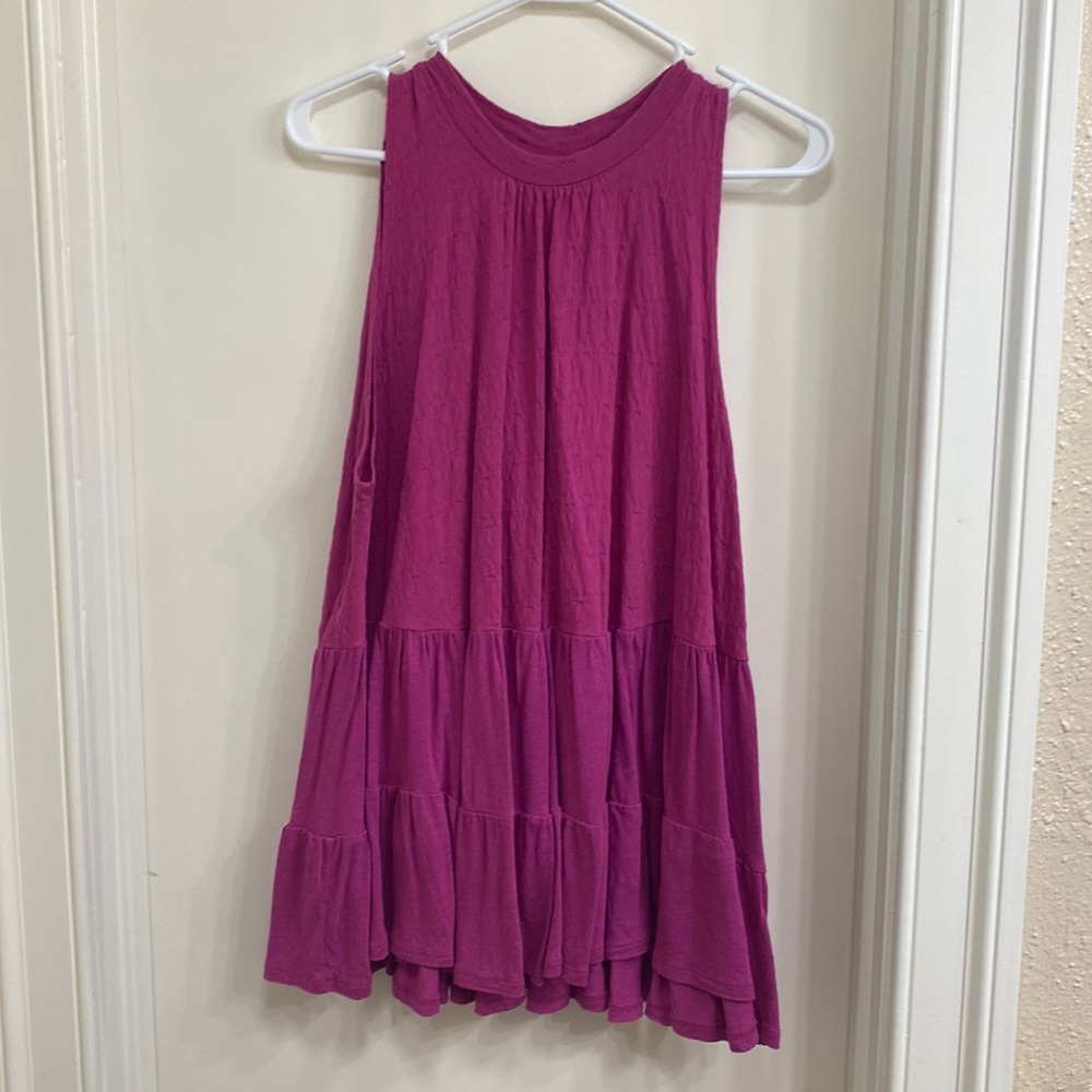Magenta colored free people tank blouse